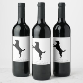 Etiqueta Para Botella De Vino Mockup Perro Minimalista Lover Personalizado Etiqu