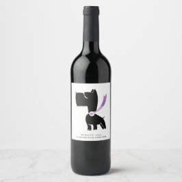 Etiqueta Para Botella De Vino Mockup Scotty Dog Lover Personalizado Vinos