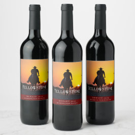 Etiqueta Para Botella De Vino Mockup Vintage Personalizado Rústico Occidental