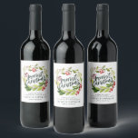 Etiqueta Para Botella De Vino Moda follaje de color de agua moderna corporativa<br><div class="desc">Las acuarelas modernas eran navidades botánicos moda elegante etiqueta de botellas de vacaciones corporativas. Moderno y rústico hermoso acuarela pintado de follaje elegante diseño elegante. Parte de una colección.</div>