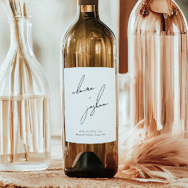 Etiqueta Para Botella De Vino Modern Minimalist & Whimsical Double Sided