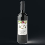 Etiqueta Para Botella De Vino Moderna acuarela alegría botánica corporativa<br><div class="desc">Moderna acuarela de alegría botánica moda elegante etiqueta de botellas de vacaciones corporativas. Moderno y rústico hermoso acuarela pintado de follaje elegante diseño elegante. Parte de una colección.</div>