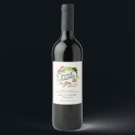 Etiqueta Para Botella De Vino Moderna flor botánica corporativa alegre navidad<br><div class="desc">La acuarela moderna era la moda botánica de la alegría botánica de la elegante etiqueta de botellas de vacaciones corporativas. Moderno y rústico hermoso acuarela pintado de follaje elegante diseño elegante. Parte de una colección.</div>