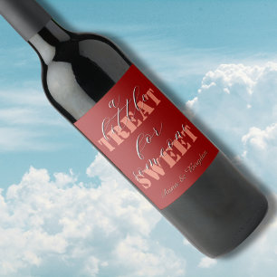 Etiqueta Para Botella De Vino Moderna Un Pequeño Trato Para Alguien Dulce Vlenti