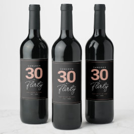 Etiqueta Para Botella De Vino Moderno 30 sencillo y personalizado en serie