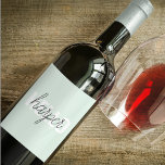 Etiqueta Para Botella De Vino Moderno Pastel Mint Hello Y You Name<br><div class="desc">Moderno Pastel Mint Hello Y You Name</div>