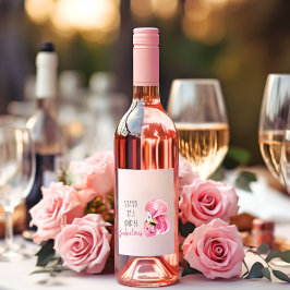 Etiqueta Para Botella De Vino Moderno Stand Exótico Alto Y SEA Fabuloso Flamingo