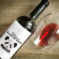 Moderno Y Gracioso Panda Blanco Y Negro Con Cita