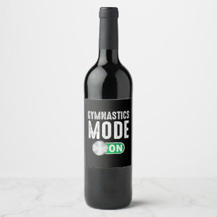 Etiqueta Para Botella De Vino Modo De Gimnasia En El Entrenador Del Atleta Gymna