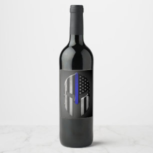 Etiqueta Para Botella De Vino Molon Labe enrarece Blue Line