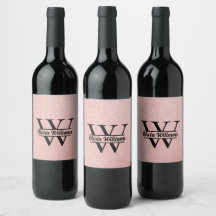 Monograma de Purpurina de oro Rosa | Girly Modern