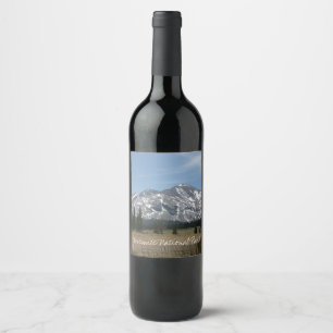 Etiqueta Para Botella De Vino Montañas Sierra Nevada I desde Yosemite