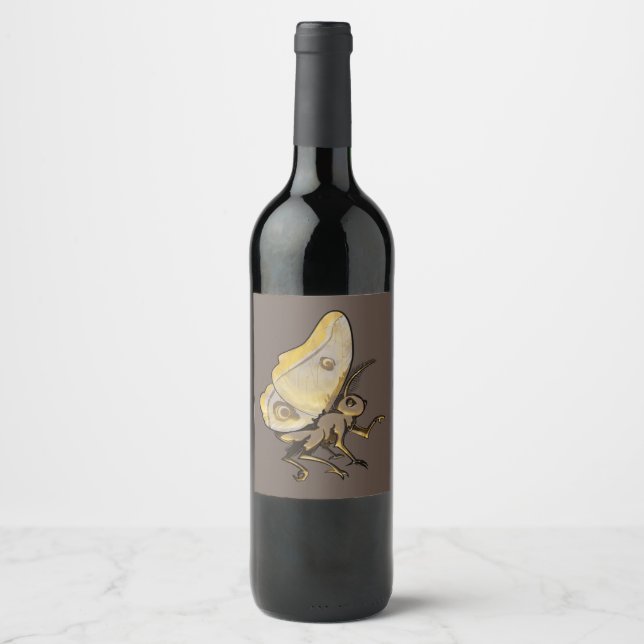 Etiqueta Para Botella De Vino Moth (Anverso)
