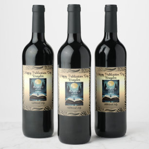 Etiqueta Para Botella De Vino Motif Gold Leaf