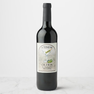 Etiqueta Para Botella De Vino Mujer Clásico Mar Tini Un Poco Mayor Cumpleaños 30