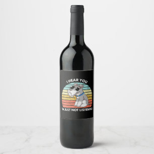 Etiqueta Para Botella De Vino Mujeres Que Escucho Que No Estoy Escuchando Divert
