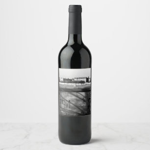 Etiqueta Para Botella De Vino Muro de Berlín de la Alemania de Vintage