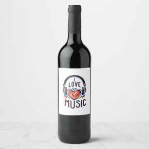 Etiqueta Para Botella De Vino música