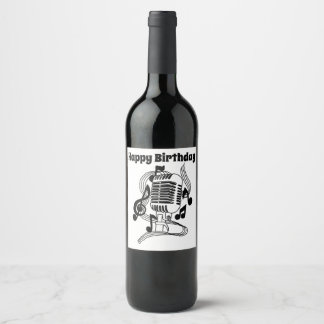 Etiqueta Para Botella De Vino Música