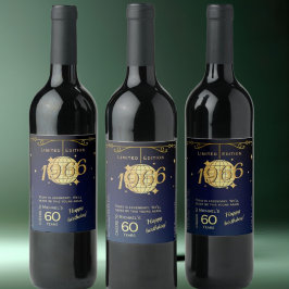 Etiqueta Para Botella De Vino Nacido en 1966 etiqueta de botella de vino de fies