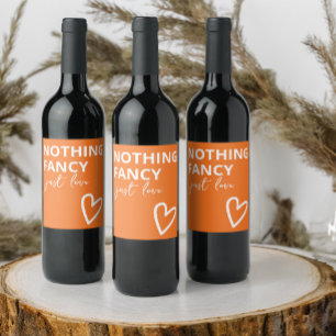 Etiqueta Para Botella De Vino Nada mejor que amar al Boda retro de los 70