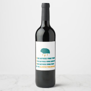 Etiqueta Para Botella De Vino Nadie nota tu tristeza