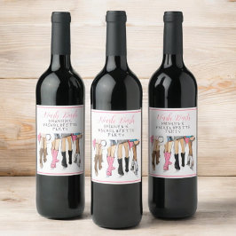 Etiqueta Para Botella De Vino Nashville Bachelorette Hand Drawn Fashion