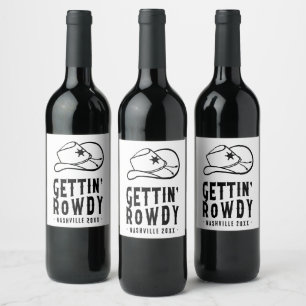 Etiqueta Para Botella De Vino Nashville Despedida de Soltera Personalizada Empez