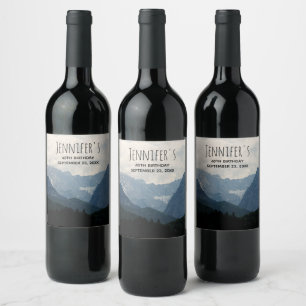 Etiqueta Para Botella De Vino Naturaleza de los Montes Alpinos Foto País Gananci