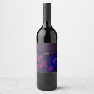 Etiqueta Para Botella De Vino Naturaleza pictórica fina
