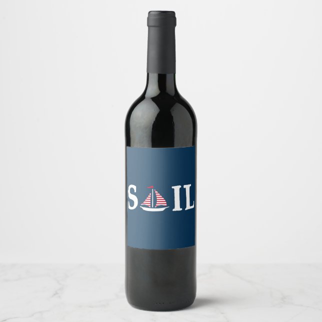 Etiqueta Para Botella De Vino Navegar (Anverso)
