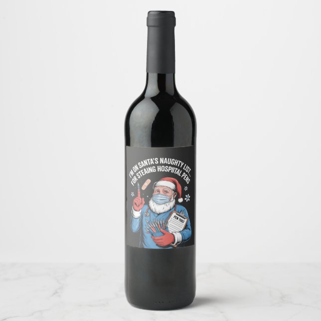 Etiqueta Para Botella De Vino navidad 2026,  (Anverso)