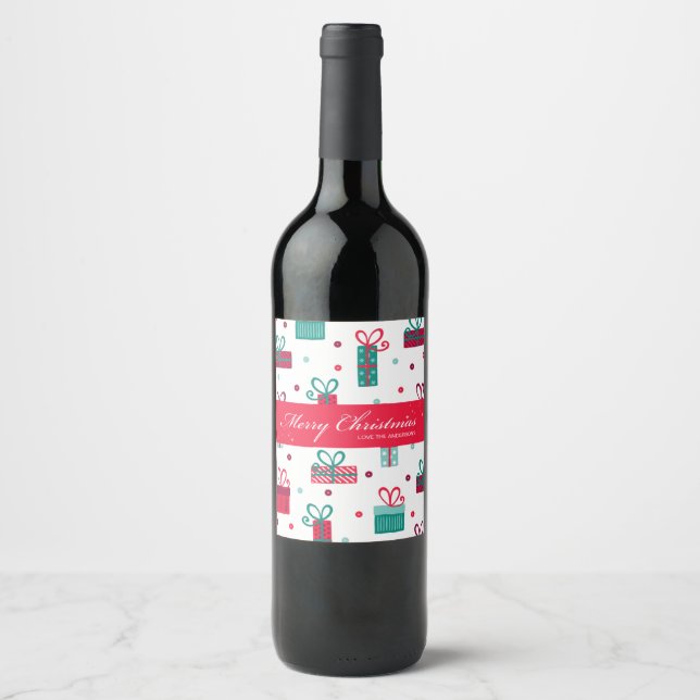 Etiqueta Para Botella De Vino Navidades (Anverso)