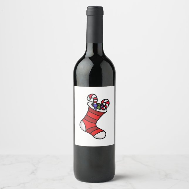 Etiqueta Para Botella De Vino Navidades (Anverso)