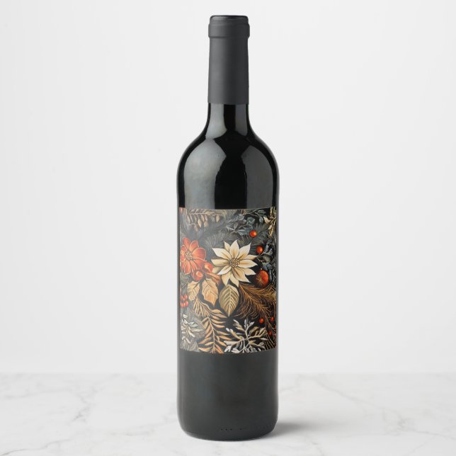 Etiqueta Para Botella De Vino Navidades (Anverso)