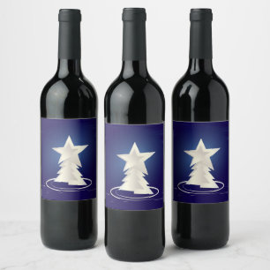 Etiqueta Para Botella De Vino Navidades blancos