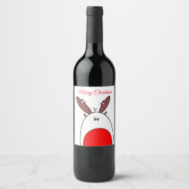 Etiqueta Para Botella De Vino Navidades corruptos rudolph the Red Nose Reindee