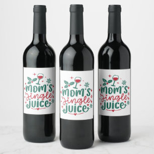 Etiqueta Para Botella De Vino navidades de arte de la palabra de zumo de ripias 