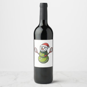 Etiqueta Para Botella De Vino Navidades de Béisbol de Snowden