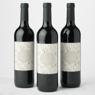 Etiqueta Para Botella De Vino Navidades de flores silvestres botánicas rusas