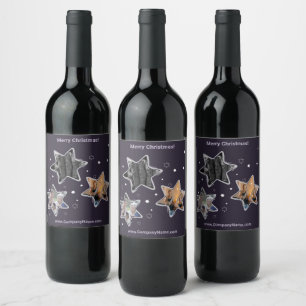 Etiqueta Para Botella De Vino Navidades de Fotos de Purple Stars Senior Home Car