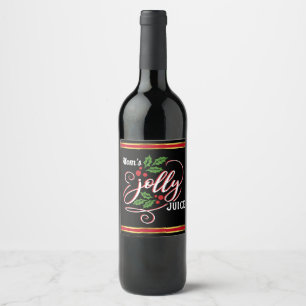 Etiqueta Para Botella De Vino Navidades de jugo de mamá vitorean botella de vin