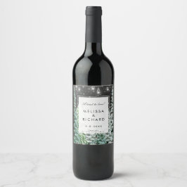 Etiqueta Para Botella De Vino navidades de vacaciones de invierno botella de duc