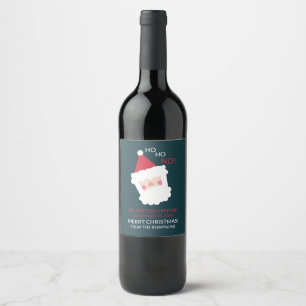 Etiqueta Para Botella De Vino Navidades divertidos de Santa Contemporánea