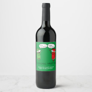 Etiqueta Para Botella De Vino Navidades divertidos Personalizado Cocinando espec