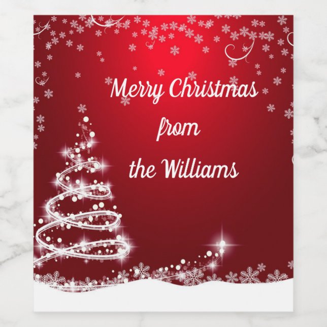 Etiqueta Para Botella De Vino Navidades Etiqueta de vino personalizada (Etiqueta única)