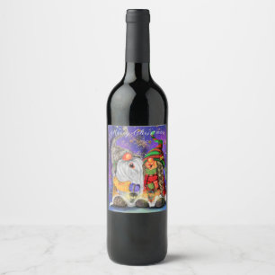 Etiqueta Para Botella De Vino Navidades etiquetan a parejas felices