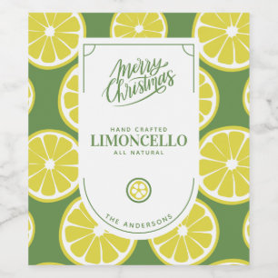 Etiqueta Para Botella De Vino Navidades festivos de Limoncello