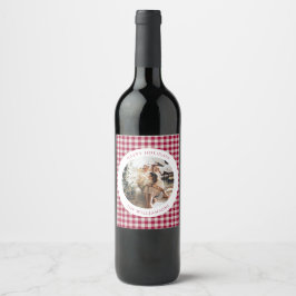 Etiqueta Para Botella De Vino Navidades fotográficos de Personalizado de Cute Cr