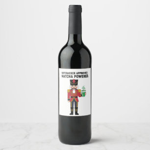 Etiqueta Para Botella De Vino Navidades impulsados por un nutcracker aprobado po